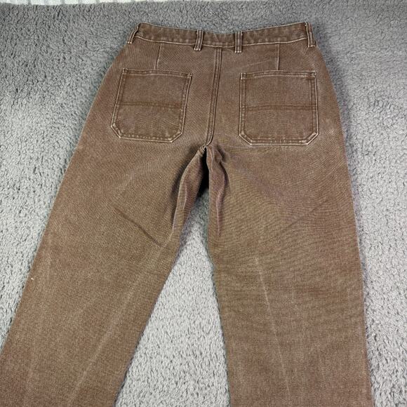 Taylor Stitch The Chore Pants Mens 28x30 Brown Boss Duck Canvas Double Knee Work - Picture 12 of 16